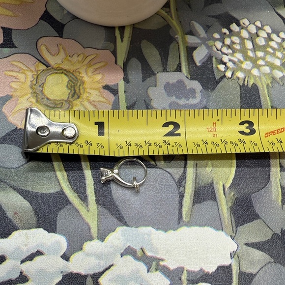 ⭐️Sterling silver cubic zirconia charm engagement ring charm - Picture 11 of 11